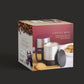 Versatile insulated steel mug holding various hot and cold beverages.