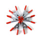 Detail of the 2-inch metal spring clamp's rotating jaw pads providing a tight, secure grip.