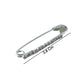 Packaging of silver finish safety pin brooch set with crystal stones