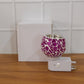 Serene purple mosaic globe on aroma diffuser lamp providing relaxing light