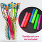Close-up of the food-grade plastic material used for the toothbrush covers.