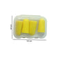 Compact storage case included with 4 pair soft foam ear plugs