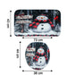 Machine washable Christmas bathroom mat set with soft microfiber texture