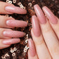 Glitter nail polish in a small 6 ML bottle for travel use