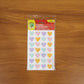 Bright and vibrant multicolor heart shape stickers for crafts