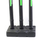 Portable cricket stump kit with freestanding heavy base