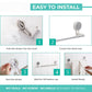 Rust-resistant towel rack securely mounted on bathroom wall