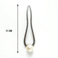 Minimalist pearl hair pin clip