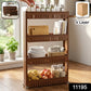 Kitchen storage shelf with wheels for easy mobility