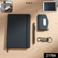 Executive travel essentials gift set with notebook, pen, card holder, and keychain
