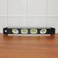 Precision aluminum spirit level with clear markings on bubble vials for alignment