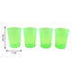 Single clear reusable plastic tumbler against a clean white background.
