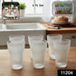 Set of 6 frosted plastic tumblers suitable for indoor and outdoor use