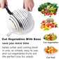 A person holding the SpeedySlice Salad Cutter, showing its ergonomic and compact form.