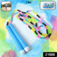 Set of one colorful beaded skipping rope ideal for kids outdoor play and exercise