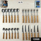 24-piece stainless steel cutlery set for home or restaurant