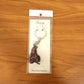 Antique gold Bal Krishna Makhan Chor keychain with sturdy chain links