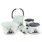 Lightweight plastic bath stool and bucket with stylish finish
