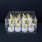 Star shaped LED candle in plastic casing, flameless and safe for home use