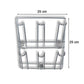 Front view of wall-mounted stainless steel mug and cup holder rack