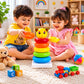 The durable plastic jumbo stacking rings set, great for early learning and motor skills.