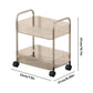 Compact 2 tier rolling storage cart showing open basket frame design