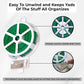 Roll of green twist tie wire for crafting and organizing