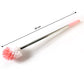 Toilet cleaning brush angled for ease of use and better control