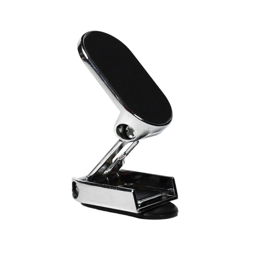 Side view of the 360° rotating magnetic car phone holder securely mounted.