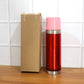 Top view showing handle lid mechanism of insulated travel bottle 500ML
