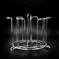 Durable glassware rack designed for safe and accessible storage.