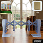 Close-up of the adjustable scissor design on the expandable book stand