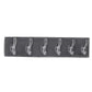 Stylish hooks rail placed in a bedroom, neatly organizing clothes and accessories.