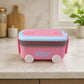 Bright kid-friendly car lunch box with wheels for kids' meals