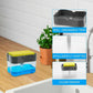Konvex 2-in-1 Soap Dispenser with built-in scrub holder on a kitchen counter.