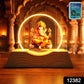Glowing 3D Lord Ganesha LED night light with warm golden illumination