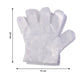 Clear disposable plastic gloves for single use hygiene