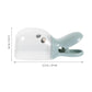 Side view of the 2-in-1 pet food scoop with bag clip