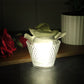 Romantic flame-free yellow light from rose shaped decorative LED candle