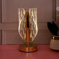 Warm LED glowing crystal table lamp, ideal for cozy bedroom ambiance