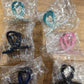 Assorted plastic hair clamps with matte textured finish