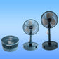 The Portable Desktop Fan fully folded down, emphasizing its travel-friendly design.