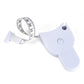 Compact and portable waist measuring tape for on-the-go fitness tracking.