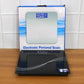 Detailed view of tempered glass surface on digital personal weight scale