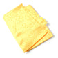 Yellow jacquard styled polyester table cloth designed for party and banquet decor.