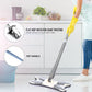Close-up of the hands-free squeeze mechanism on the X-shape mop with a clean pad.