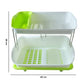 Kitchen countertop dish drying stand organizer with water tray