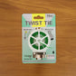 Green flexible twist tie wire roll with built-in cutter in hand