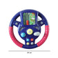 Side view of colorful musical steering wheel toy for early childhood play