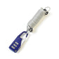 3-digit combination padlock securing travel luggage